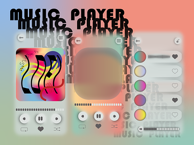 interface music player adobe illustrator branding graphic design illustration interface music ui ux vector