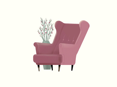comfy chair | illustration illustration print