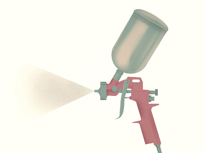 spray gun | illustration flat illustration print