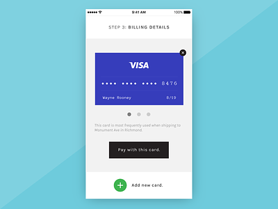 DailyUI 002 | Credit Card Checkout 002 checkout dailyui mobile payment