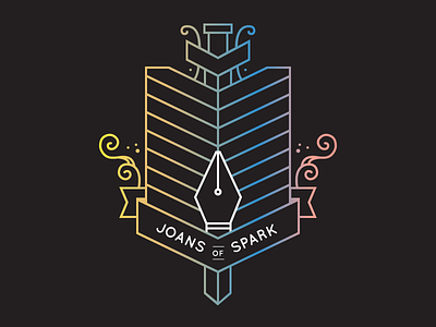 Joans of Spark Crest color crest gradient illustration logo magic