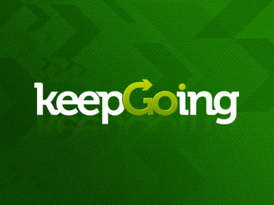 Keep Going branding custom identity logotype