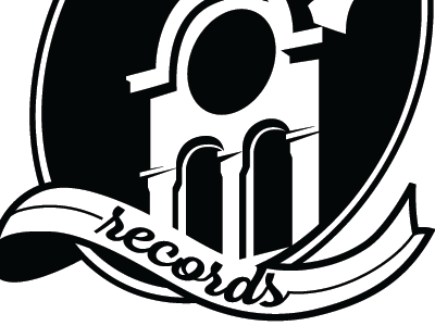 Oxford Square Records w/ text included banner cd clock label logo record seals