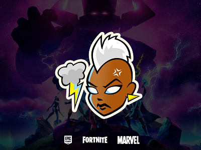 Fortnite Chapter 2 Season 4 emoticons - Storm avengers comics fortnite groot illustration iron man marvel storm ui video game x men