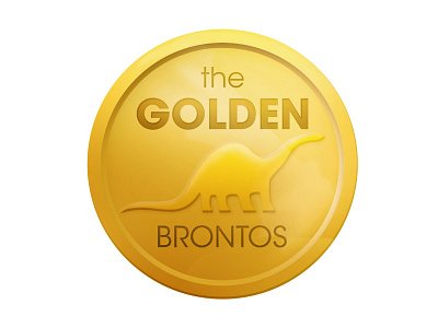 2015 Golden Brontos (reject) bronto coin engrave gold identity illustration logo vector yellow