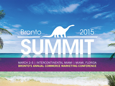 Bronto Summit 2015 mailer cover beach branding bronto cover logo mailer ocean print summit tree