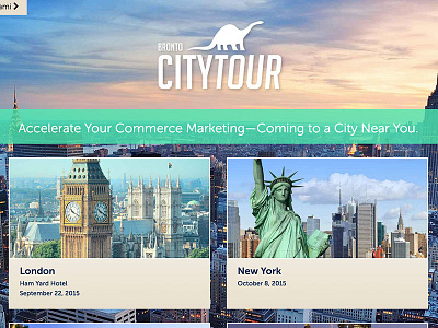 The Bronto City Tour branding bronto city corporate design homepage promo skyline web