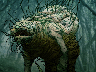NecronomiCards - The Jabberwock alive in wonderland art card game dark illustration jabberwocky literature monster