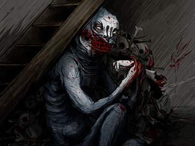 Rawhead & Bloody Bones art digital fantasy folklore horror illustration monster