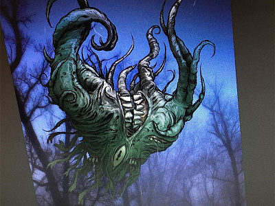 Shub-Niggurath alien card game creepy demon evil game illustration lovecraft monster tentacle