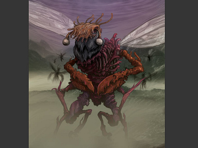 The Mi-Go (NecronomiCards) alien game illustration lovecraft monster tabletop