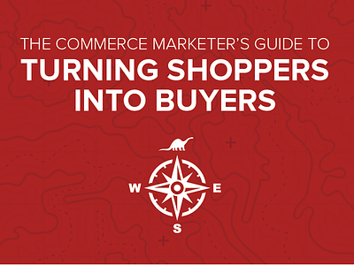 The Commerce Marketer's Guide to Turning Shoppers Into Buyers compass design map marketing print vector white paper