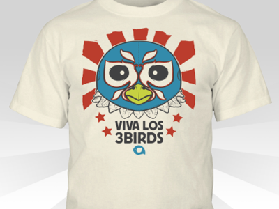 3Birds Luchador tee bird illustration libre lucha luchador vector