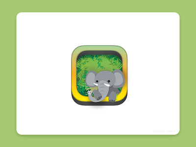 kids elephant appicon 3d appicon elephant graphicdesign icon icontype jungle