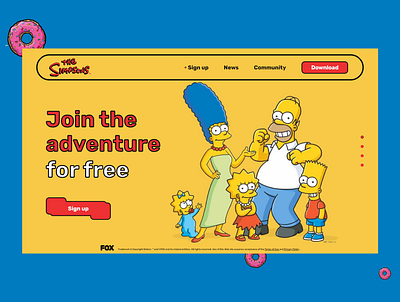 Website concept: The Simpsons GAME app branding design graphic design illustration logo typography ui ux vector