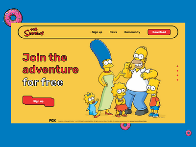 Website concept: The Simpsons GAME