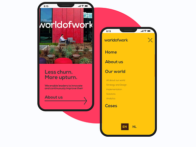 worldofwork.nl branding design graphic design typography ui ux