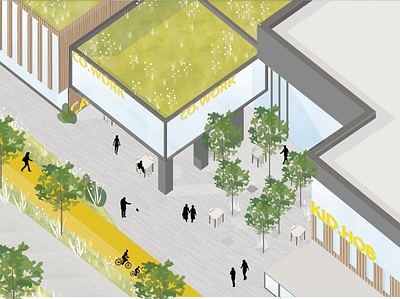 Baltai avenue transformation to a compact center architecture art design drawing graphic design illustration illustrator urban urbanism