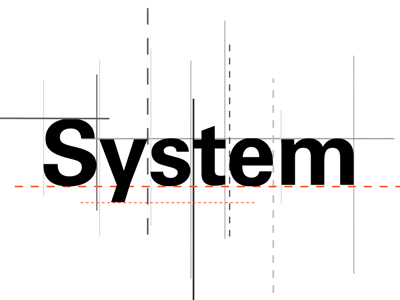 System motion system typography visualization word