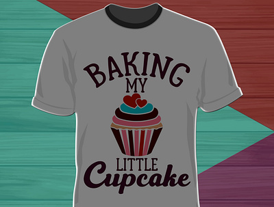 Cupcake T-shirt Design graphic design trendy t shirt design