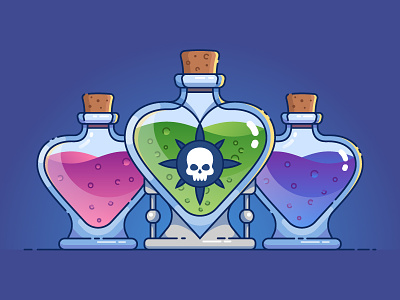 Love Poison bottle illustration love poison potion