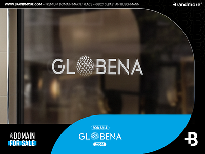 Globena.com | Premium Domain For Sale – Hand Picked Brand Name branding clean corporate design corporate identity design digital identity domain logo minimal mockup modern startup