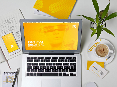 Renka Corporate Identity – Corporate Design agency clean corporate design design digital identity logo minimal mockup modern startup