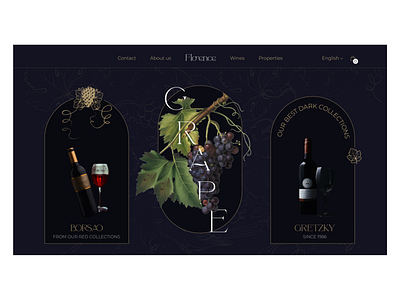 Florence Wine Brand Landing Page branding design drinks figma graphic design illustration logo refreshing ui ui design ux ux design vector wine xd