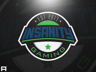 Insanity Gaming Badge Logo brand identity branding esports illustration logo logo mark logodesign mark sports sportslogo