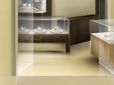 Liljenquist & Beckstead (interiour) chopard door doors floor glass interiour showcase table tile watch wooden