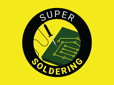 Super soldering badges garage illustrations microsoft soldering