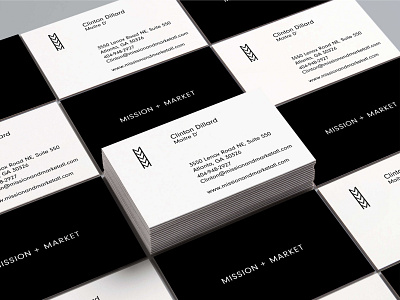 Mission + Market branding busines card design identity minimal restaurant