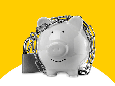 Safer money email header advertising currency cutout design digital digital bank email gold lock money photography piggy bank pounds safe savings tally yellow