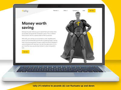 Tally website savings page