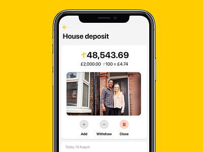 Tally Easy Access Safe access app currency deposit design digital digital bank easy gold happy home money mortgage savings savings account tally yellow