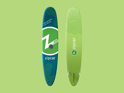 Zipcar Surfboard design graphic