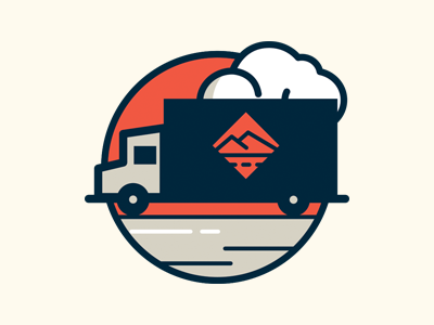 Shipping Truck Icon cloud icon road shipping truck