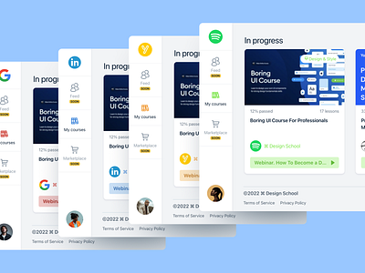 Student Personal Account Customization in everact.io brand branding design learing management syste learn learning lms online school teaching ui ux