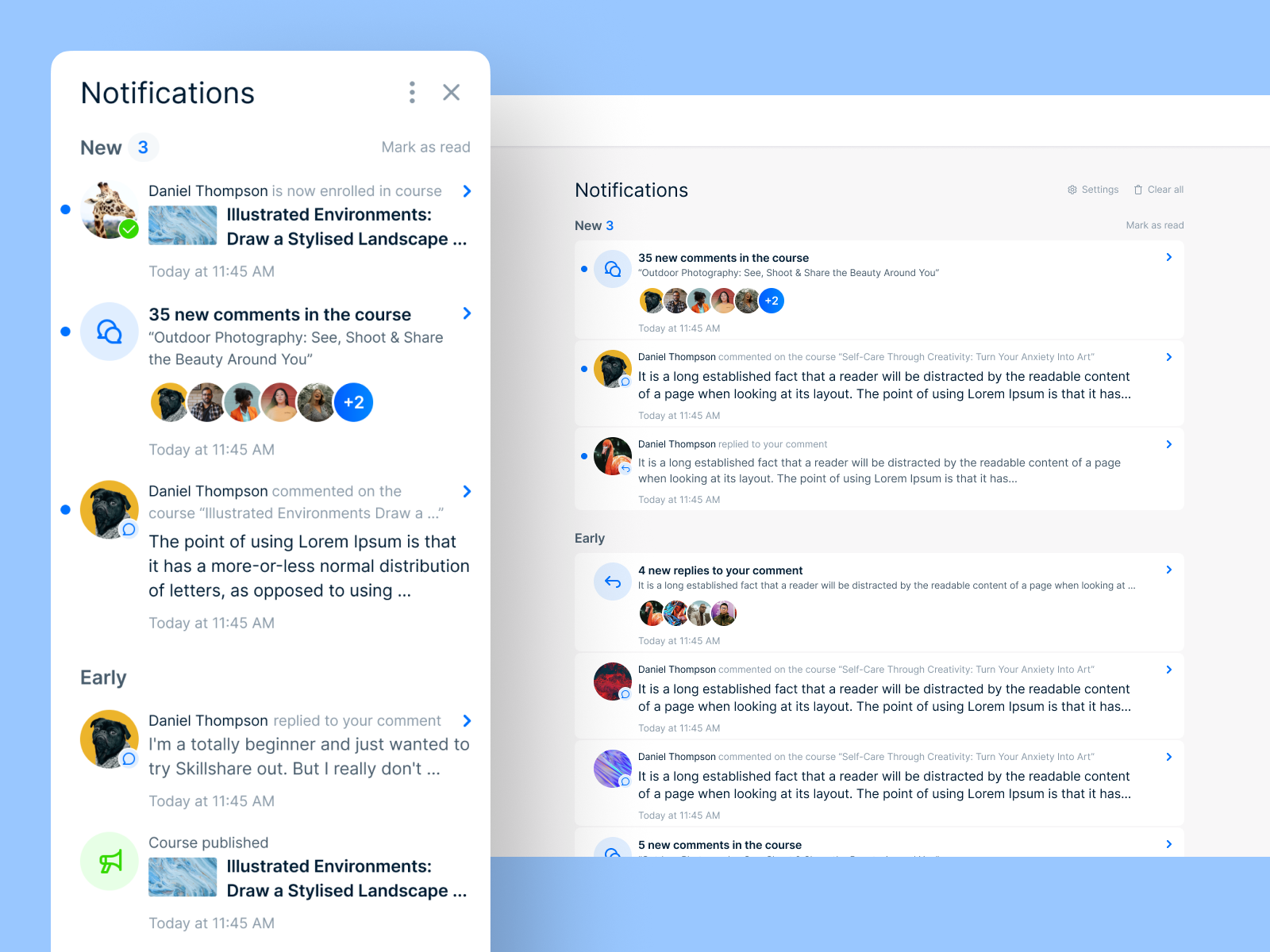 Hands on Notification Center Design by Russu Alexandr on Dribbble