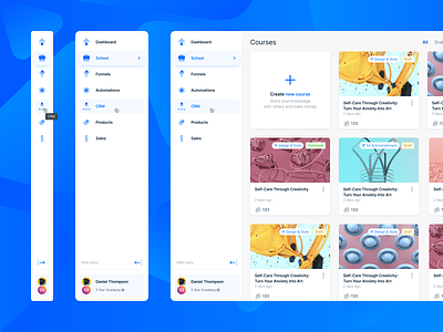 Sidebar Navigation dashboard design interface lms menu navigation sidebar ui ux