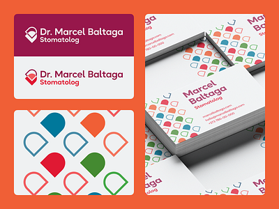 Dentist Logo and Pattern Design branding business card colors design logo medicine pattern symbol wordmark