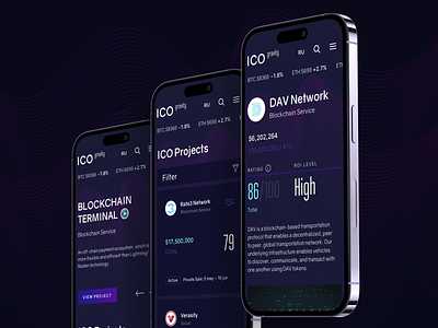 ICO Project — Mobile Version design ico interface product uxui wallet