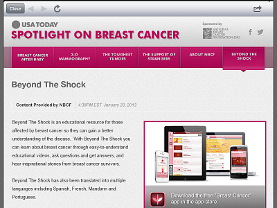 Spotlight on Breast Cancer USA Today