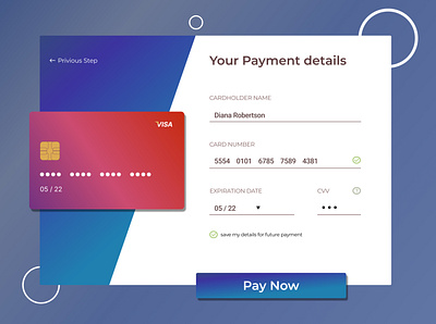 #DailyUI 002 credit card check out daillyui ui