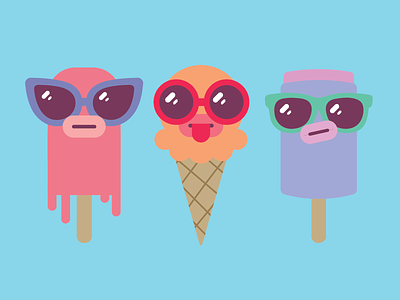 Icecream Boys icecream illustration popsicle pushpop summer sunglasses