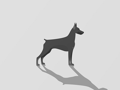 Doberman doberman dog identity illustration mark vector