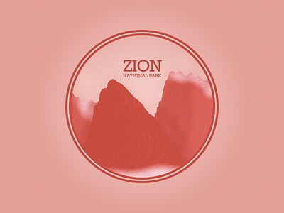 Zion National Park art design illustration monochromatic national parks procreate procreate art zion