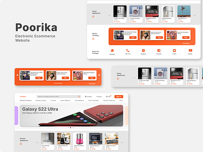 Poorika | Electronic Ecommerce Website animation app design ecommerce website electronic ecommerce website mobile app ui website design