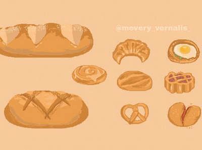Pixel Pastry 2d digital art food illustration pastry