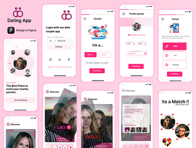 Dating App Ui Design dating app datingapp graphic design mobile design new new design ui ui design